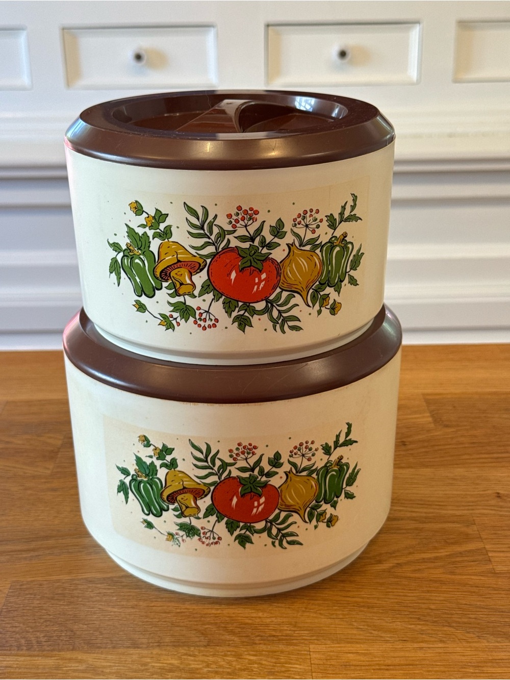 🍅 Vintage Sterilite No. 840 “Spice of Life” Nesting Canisters | Set of 2 | 70s